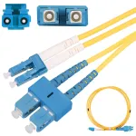 Skaidulinis optinis kabelis Extralink EX.3616, FTTH G.652D, SC į LC, 2 m, pilnas dupleksas, geltonas