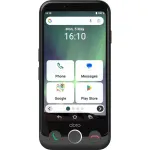 I&scaron;manusis telefonas Doro Aurora A10 4.5 colio 4GB 64GB Juoda