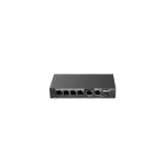 Ruijie Reyee RG-ES206GS-P 6 jungčių Gigabit protingasis debesies valdomas L2 PoE tinklo komutatorius, 4x PoE, 1x Combo/SFP, 54 W, juodas