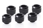 Alphacool Eiszapfen Pro 17475 13 mm HardTube jungtis G1/4, 6 vnt. pakuotė, žalvaris, 20 mm, 2,2 cm, juoda