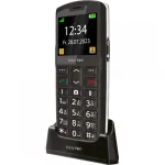 Bea-fon SL260 Silver Line klasikinis telefonas, 2,2 colio, 176 x 220, microSD, juodas/sidabrinis