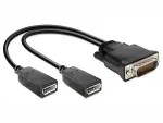 Vaizdo kabelio adapteris DeLOCK 65354 DMS į 2x DisplayPort juodas