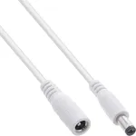 InLine DC prailginimo kabelis, DC ki&scaron;tukas/lizdas 5,5x2,5 mm, AWG 18, baltas, 3 m