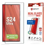 Displex apsauginis stiklas + dėklas Samsung Galaxy S24 Ultra, Eco montavimo rėmelis, pilnas dengimas