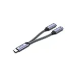 Garso adapteris UNITEK M206A USB Type-C aliuminis juodai pilkas