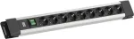 Bachmann CONNECTUS ilgintuvas su 9&times; CEE7/3 lizdais, 1&times; jungikliu, 2,0 m laidu, CEE7/7 ki&scaron;tuku, pilkas