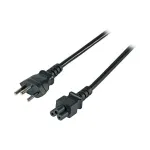 EFB-Elektronik maitinimo laidas Swiss Type 12 - C5 180&deg;, juodas, 1,8 m, 3 x 0,75 mm&sup2;