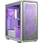 PC Midi Tower Cooler Master MasterFrame 600 Mesh sidabrinis &ndash; ATX/EATX, priekyje 2&times;200mm, 2.5 colio/3.5 colio diskai