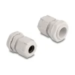 Kabelio įvadas M20 DELOCK, plastikinis, pilkas, pakuotė po 10 vnt.