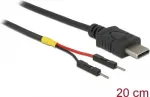 Delock 85419 USB maitinimo kabelis į 2x vieno kai&scaron;čio kontaktų juostą, 20 cm