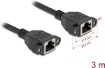 DeLOCK 90786 Juodas 3 m Cat6a S/FTP tinklo kabelis su įsukamomis RJ-45 jungtimis