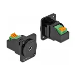 D tipo modulis 3,5 mm 3 kontaktų stereo lizdas moteri&scaron;kas į gnybtų bloką DeLOCK 86732