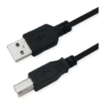 ROLINE RM USB 2.0 laidas, A-B tipas, juodas, 0,8 m