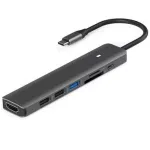 Adapteris USB Type-C &ndash; HDMI, 3x USB Type-A, SD, TF, USB Type-C PD100W
