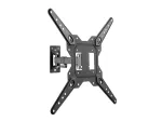 Equip 23-55 colių pilno judesio TV laikiklis prie sienos, 100 x 100 mm &ndash; 400 x 400 mm, -8 &ndash; 5&deg;, -90 &ndash; 90&deg;, nerūdijantis plienas, juodas