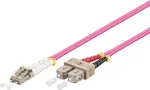 Wentronic 95942 LC-SC OM4 &scaron;viesolaidis, ki&scaron;tukinės jungtys, daugiamodis, rausvas