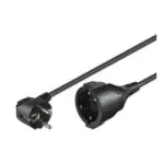 Wentronic goobay - Ilginimo maitinimo laidas - CEE 7/7 (ki&scaron;tukas) kampuotas į CEE 7/4 (lizdas) - AC 250 V - 10 A - 5,0 m - Juodas (93094)