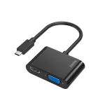 Hama 00200313 2in1 vaizdo keitiklis, USB-C į VGA/HDMI, 4K, juodas