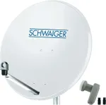 Palydovinė antena SCHWAIGER SPI9960SET2 80 cm su dvigubu LNB 2 naudotojams