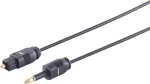 Optinis garso kabelis ShiverPeaks 69012-1.0 Toslink (kvadratinis) į 3.5 mm, 1.0 m, 2.2 mm ferulė