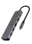 Gembird A-CM-COMBO3-03 USB Type-C 3-in-1 kelių prievadų adapteris (Hub + HDMI + PD)