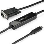 StarTech.com 1 m USB-C į VGA aktyvus adapterio kabelis - 1920x1200/1080p, Thunderbolt 3 suderinamas, DP Alt Mode HBR2