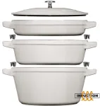 Staub La Cocotte 4.2 L apvalus ketaus puodas kepimui