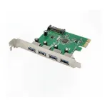 PCIe USB 3.0 plok&scaron;tė Inateck KTU3FR-4P &mdash; 4 USB 3.0 prievadai, 15 kontaktų SATA maitinimas