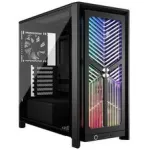 Corsair FRAME 4000X RS Mid-Tower PC korpusas juodas RGB ventiliatoriai 4x RS120 PWM