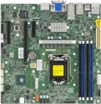 Supermicro X12SCZ-TLN4F Micro ATX pagrindinė plok&scaron;tė, LGA1200, Intel W480E, 2x10GbE, 2xGbE, IPMI