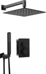DEANTE paslėptas du&scaron;o komplektas su termostatiniu BOX - Arnika Nero - matinė juoda