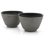 Bredemeijer Jang arbatos puodeliai 78x53mm, ketaus, pilki, 2 vnt. rinkinys
