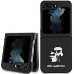 Karl Lagerfeld Saffiano Karl & Choupette Pin Hard Case, Samsung Galaxy Z Flip5, juoda