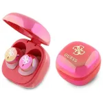 Guess 4G Printed Logo True Wireless Earbuds su įkrovimo dėklu - Fuchsia Iridescent