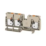 Weidm&uuml;ller A3C 10 Universal Terminal Block, Screw Connection, 10 mm&sup2;, Dark Beige