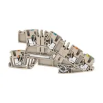 Weidm&uuml;ller AITB 2.5 BB N-L-PE Montažinis gnybtų blokas, 3 polių, varžtinis sujungimas, 2,5 mm&sup2;, DIN bėgelis, tamsiai smėlinis