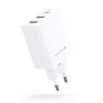 Evelatus ETC06 kelioninis įkroviklis EU sieninis 3 prievadai 32W USB-C / USB-A2 Baltas