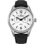 BEN SHERMAN Vyri&scaron;kas kvarcinis analoginis laikrodis WB069WB 45 mm juodas ciferblatas juodas odinis dirželis