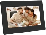 AGFAPHOTO APF700 Wi-Fi 7 colių skaitmeninis nuotraukų rėmelis su 32 GB atmintimi, IPS LCD jutikliniu ekranu, judesio davikliu, automatiniu pasukimu, juodas