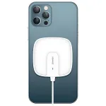 USAMS US-CD159 Magnetinis belaidis įkroviklis 15W itin plonas, skirtas iPhone 12 serijai, baltas