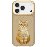NIMMY Lucky Fashion Cat MagSafe dėklas, skirtas Apple iPhone 17 Pro - ruda spalva