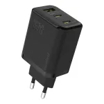 Dudao A29 65W GaN sieninis įkroviklis 2x USB-C + 1x USB-A juodas