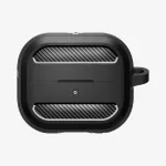 Spigen Rugged Armor Dėklas, skirtas Samsung Galaxy Buds 3 / Buds 3 Pro - Matinė Juoda