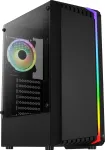 Aerocool Bionic V2 (PGS Bionic-G-BK-v2) Midi Tower kompiuterio korpusas, ATX, RGB, grūdintas stiklas, juodas
