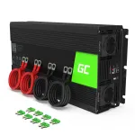 Automobilinis keitiklis Green Cell INV10 2000 W, 12 V DC į 230 V AC, C tipo i&scaron;ėjimas, 50 Hz, juodas