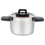 Puodas Maestro MR-3530-24 nerūdijantis plienas 24 cm, 5,5 l, sulankstomos rankenos, stiklinis dangtis