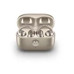 Ausinės Motorola Moto Buds Loop belaidės ausų segtuvai, dvipusės, Dolby Atmos, Bluetooth 5.0, ANC, 8 h grojimas, įkrovimo dėklas 520 mAh, smėlio spalvos
