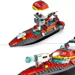 LEGO gaisrinis gelbėjimo kateris 60373 &ndash; City serija, 144 detalės, 3 minifigūrėlės, nuo 5 metų