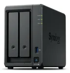 NAS Synology DiskStation DS725+ 2 lizdai Ryzen R1600 4GB DDR4 ECC, 2.5GbE, 2x M.2, RAID palaikymas, 0TB, Juoda