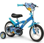 Huffy STITCH 12 vaiki&scaron;kas dviratis &ndash; mėlynas, 12 colių ratai, plieninis rėmas, &scaron;oniniai ratukai, reguliuojamas sėdynė ir vairas